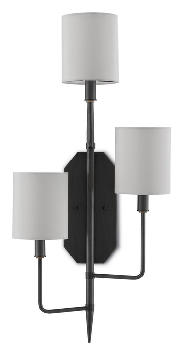 Currey and Company 5000-0098 Three Light Wall Sconce, Oil Rubbed Bronze