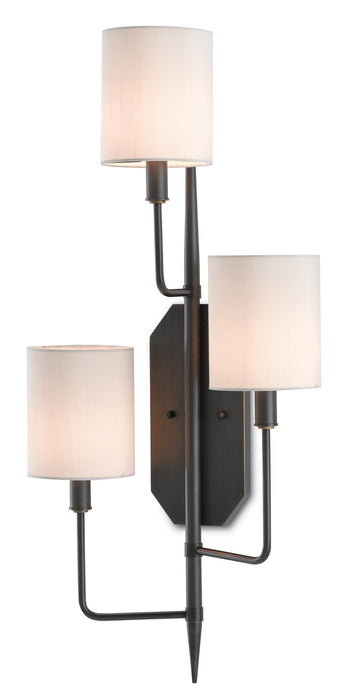 Currey and Company 5000-0098 Three Light Wall Sconce, Oil Rubbed Bronze
