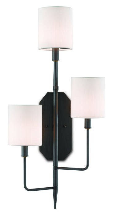 Currey and Company 5000-0098 Three Light Wall Sconce, Oil Rubbed Bronze