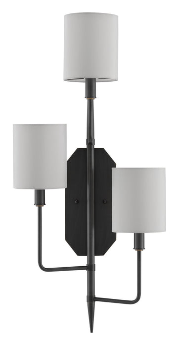 Currey and Company 5000-0099 Three Light Wall Sconce, Oil Rubbed Bronze