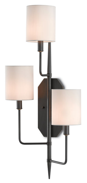 Currey and Company 5000-0099 Three Light Wall Sconce, Oil Rubbed Bronze
