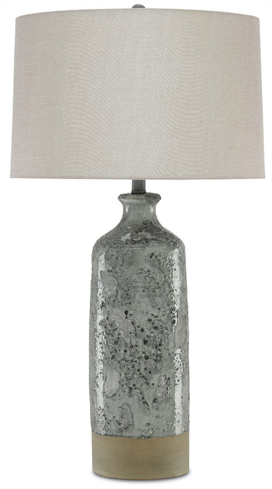 Currey and Company 6000-0208 One Light Table Lamp, Celadon Crackle/Gray