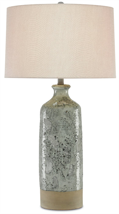 Currey and Company 6000-0208 One Light Table Lamp, Celadon Crackle/Gray