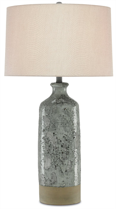 Currey and Company 6000-0208 One Light Table Lamp, Celadon Crackle/Gray