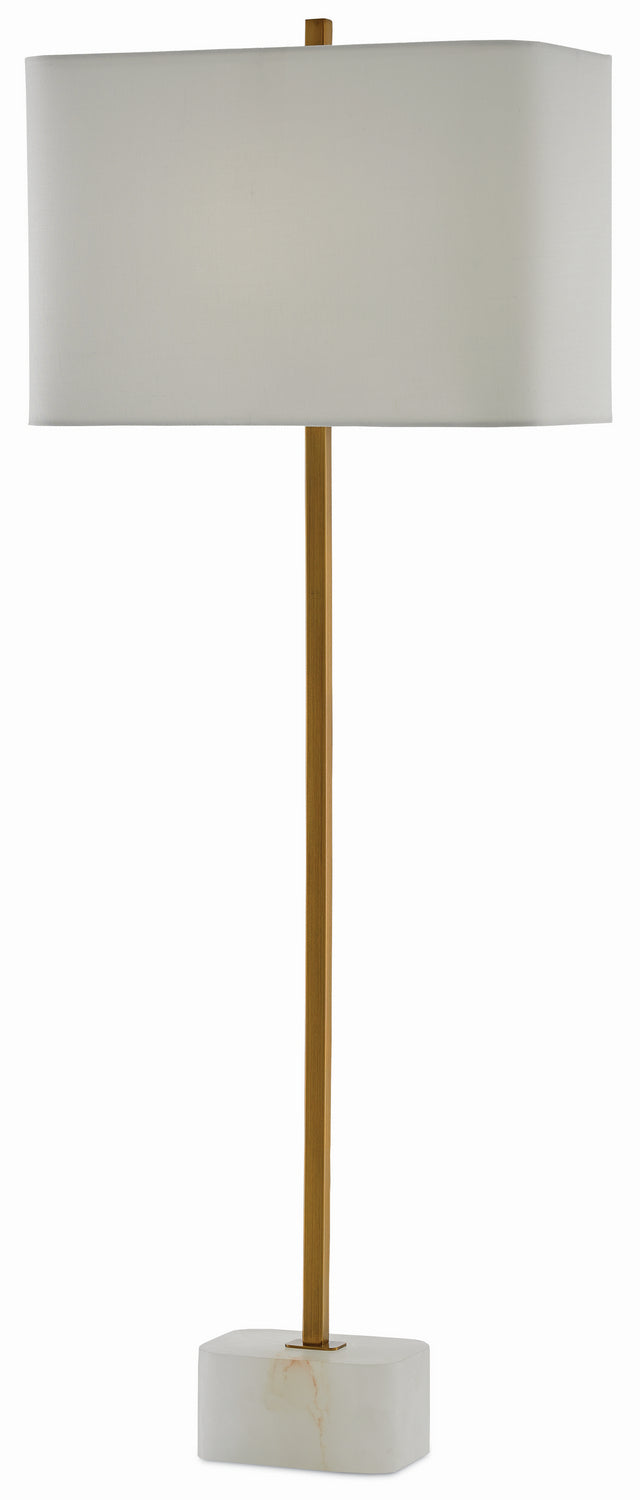 Currey and Company 6000-0293 One Light Table Lamp, Natural/Antique Brass