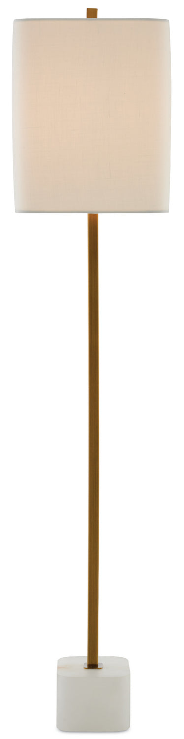 Currey and Company 6000-0293 One Light Table Lamp, Natural/Antique Brass