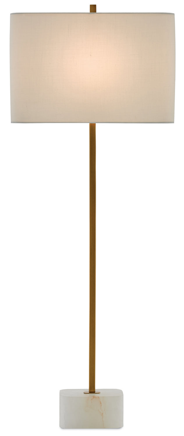 Currey and Company 6000-0293 One Light Table Lamp, Natural/Antique Brass