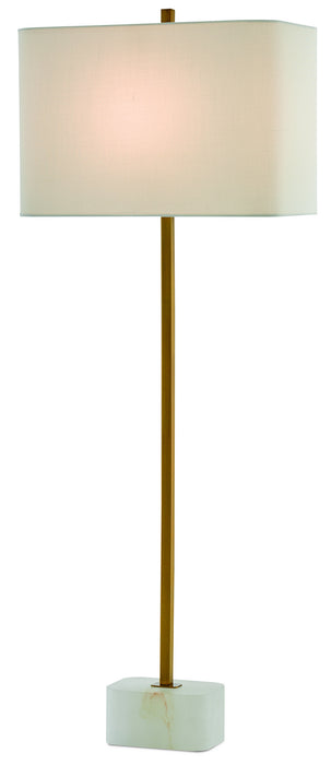 Currey and Company 6000-0293 One Light Table Lamp, Natural/Antique Brass