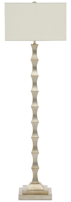 Currey and Company 8000-0019 One Light Floor Lamp, Silver Leaf