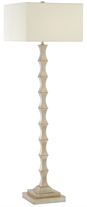 Currey and Company 8000-0019 One Light Floor Lamp, Silver Leaf