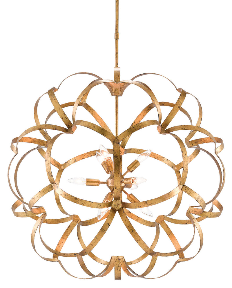Currey and Company 9000-0259 Nine Light Chandelier, Autumn Gold