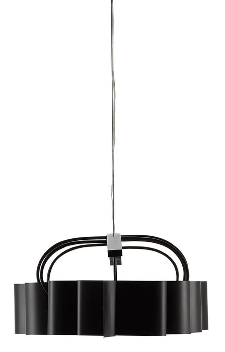 Currey and Company 9000-0262 Eight Light Chandelier, Satin Black/Contemporary Gold Leaf