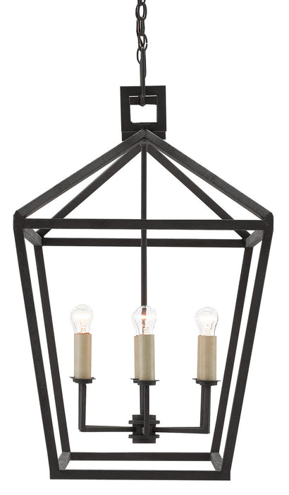 Currey and Company 9000-0289 Six Light Lantern, MolÃ© Black
