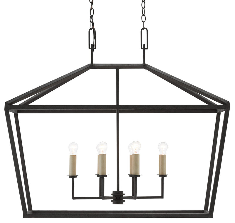 Currey and Company 9000-0289 Six Light Lantern, MolÃ© Black