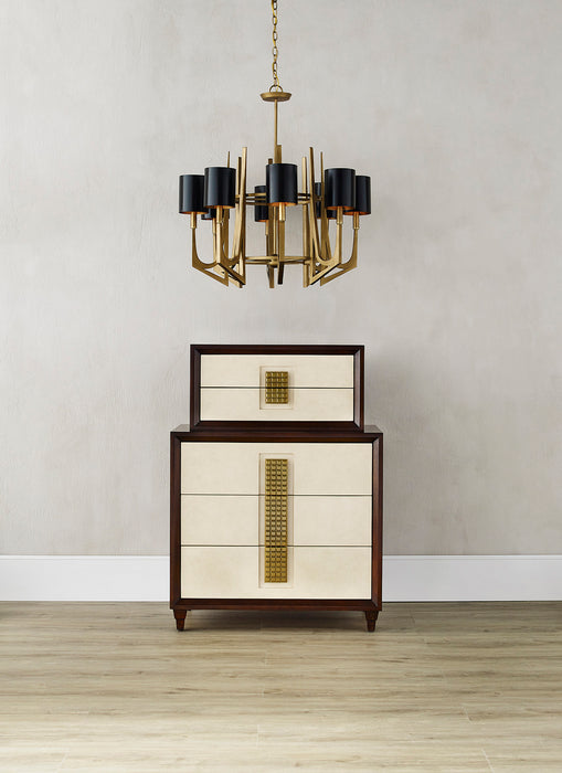 Currey and Company 9000-0332 Eight Light Chandelier, Brass