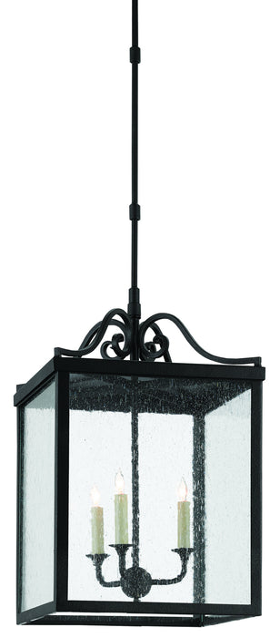 Currey and Company 9500-0006 Three Light Outdoor Lantern, Midnight