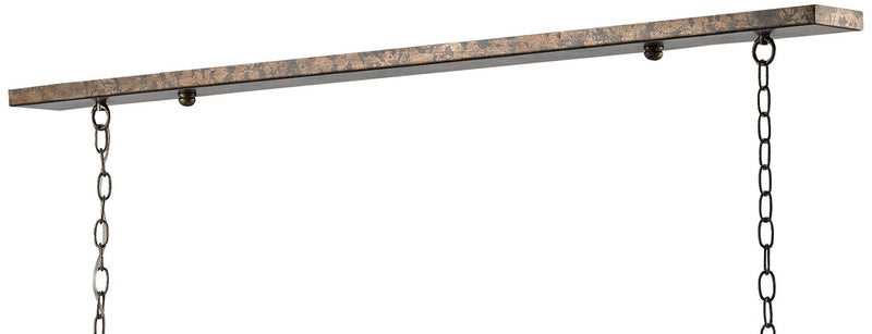 Currey and Company 9000-0263 Seven Light Chandelier, Pyrite Bronze