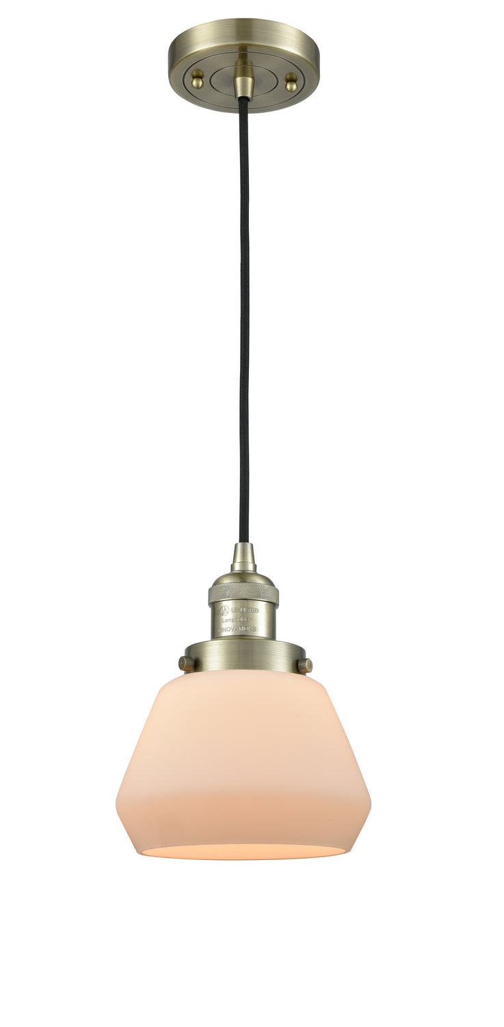 Innovations 201C-AB-G171 One Light Mini Pendant, Antique Brass