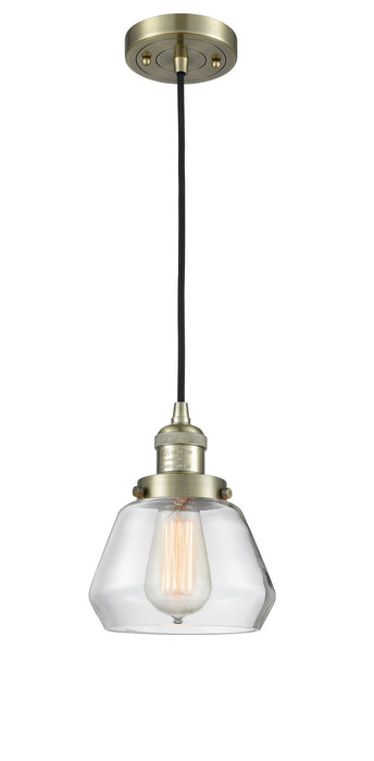 Innovations 201C-AB-G172 One Light Mini Pendant, Antique Brass