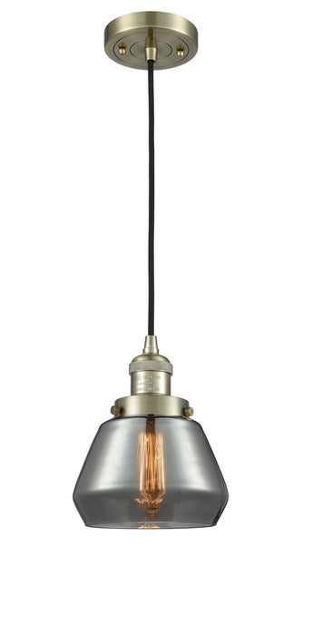 Innovations 201C-AB-G173 One Light Mini Pendant, Antique Brass