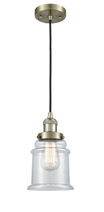 Innovations 201C-AB-G182 One Light Mini Pendant, Antique Brass