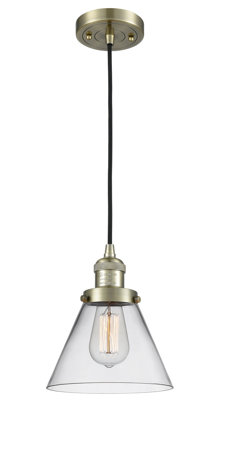 Innovations 201C-AB-G42 One Light Mini Pendant, Antique Brass