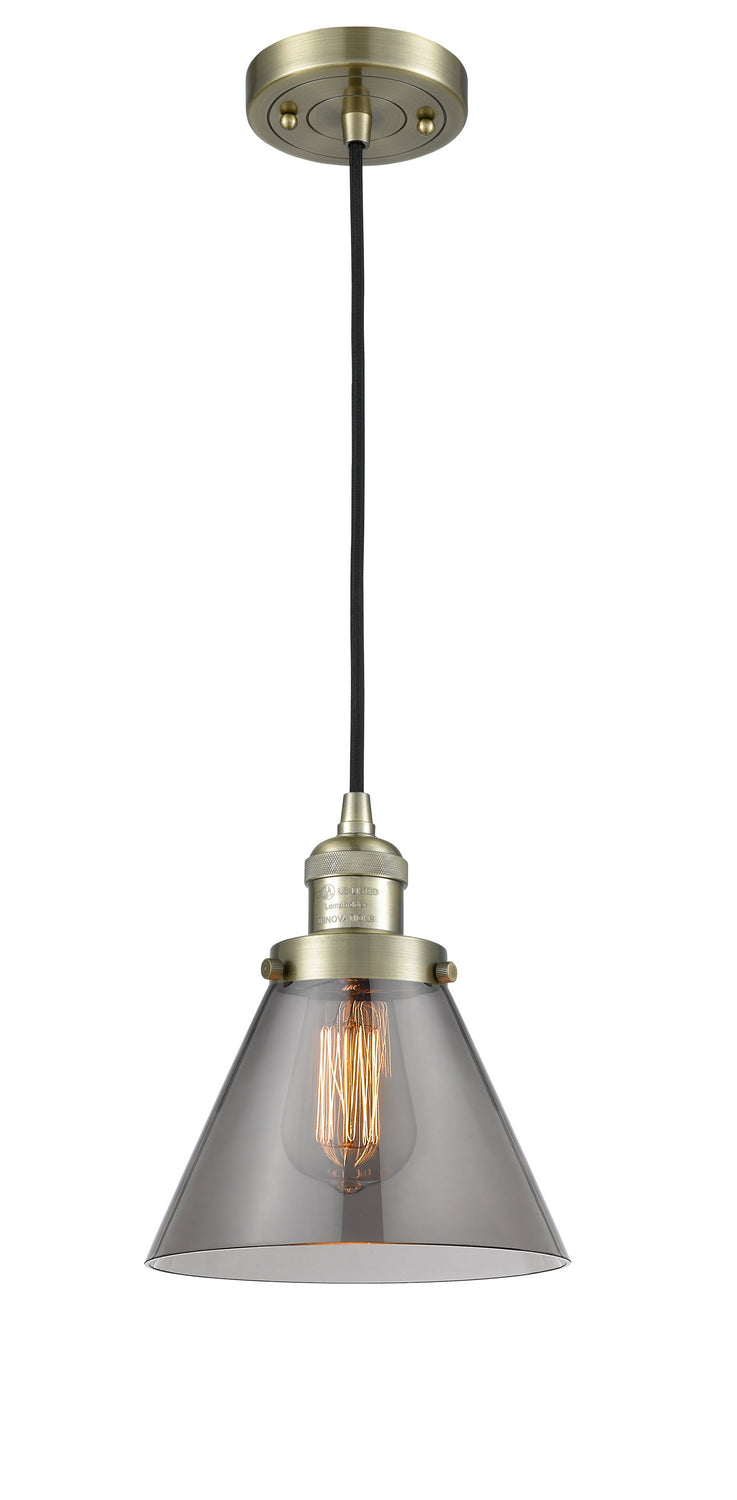 Innovations 201C-AB-G43 One Light Mini Pendant, Antique Brass
