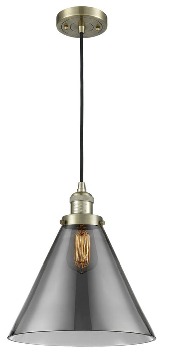 Innovations 201C-AB-G43-L One Light Mini Pendant, Antique Brass