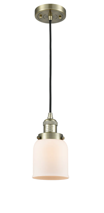 Innovations 201C-AB-G51 One Light Mini Pendant, Antique Brass