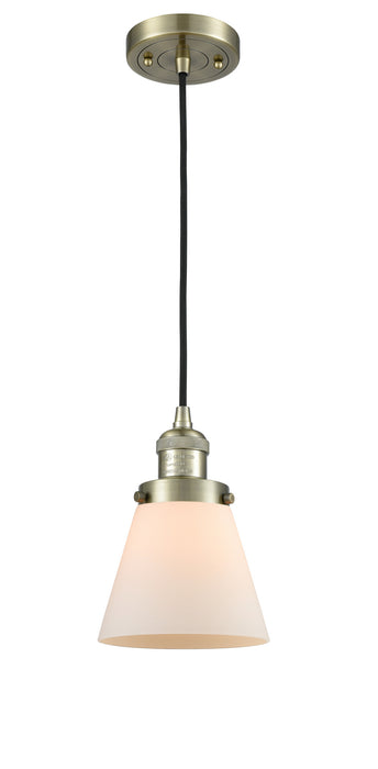 Innovations 201C-AB-G61 One Light Mini Pendant, Antique Brass
