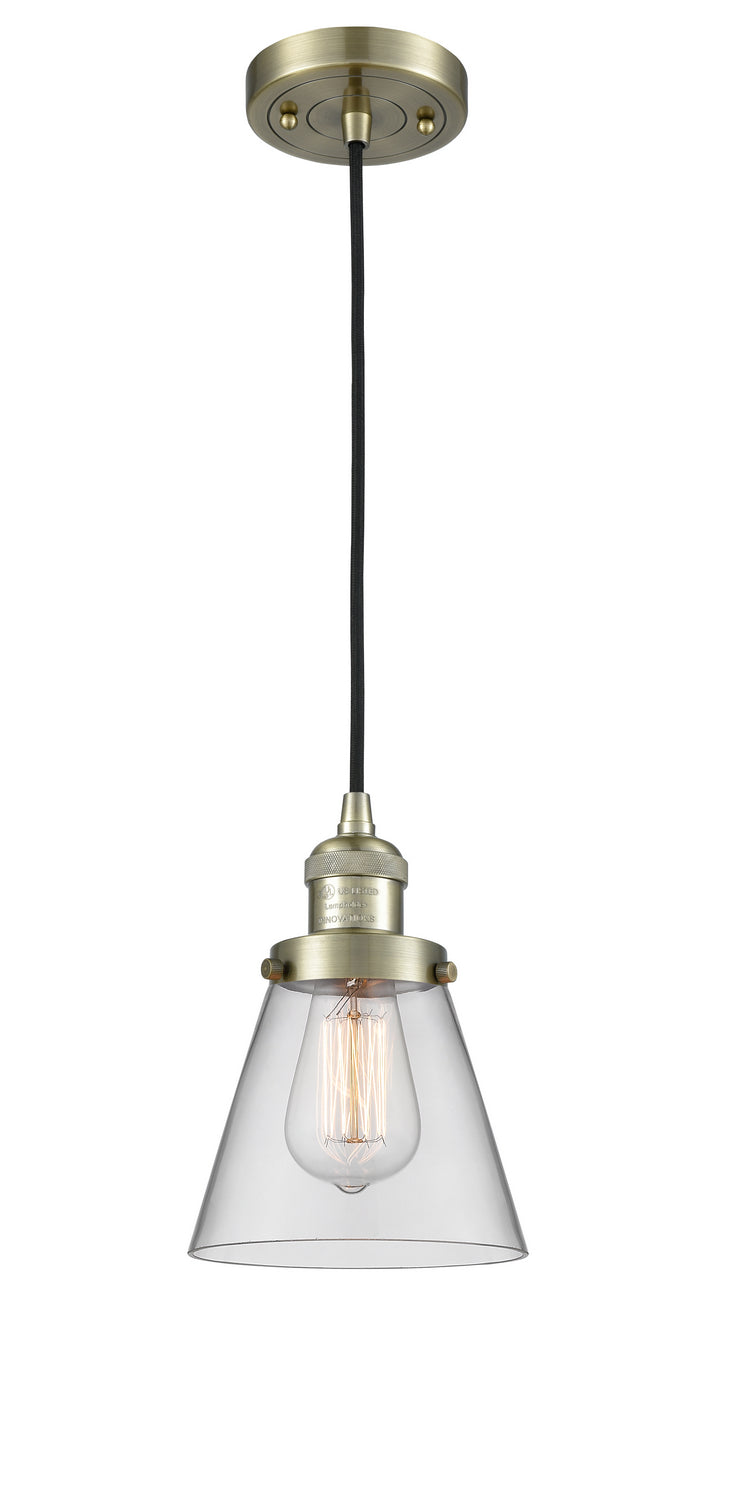 Innovations 201C-AB-G62 One Light Mini Pendant, Antique Brass