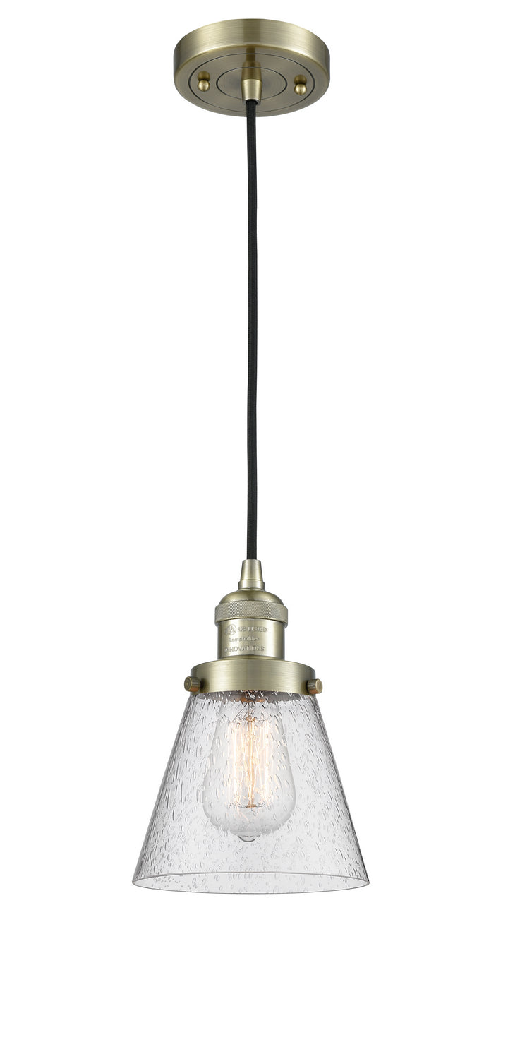 Innovations 201C-AB-G64 One Light Mini Pendant, Antique Brass