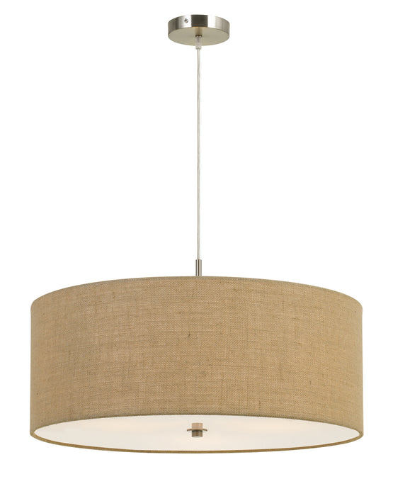 Cal Lighting FX-3627-3P Three Light Pendant, Burlap