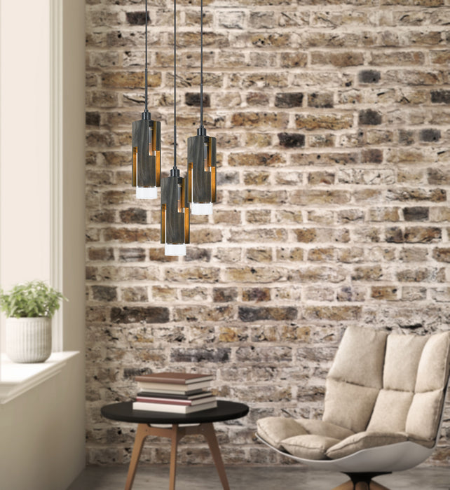 Cal Lighting FX-3641-1 One Light Chandelier, Wood