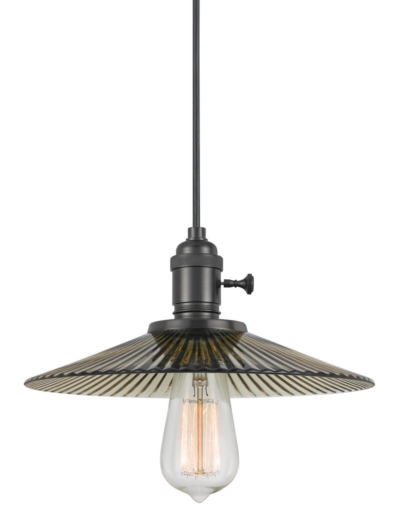 Cal Lighting UP-1097/6-AM One Light Pendant, Black