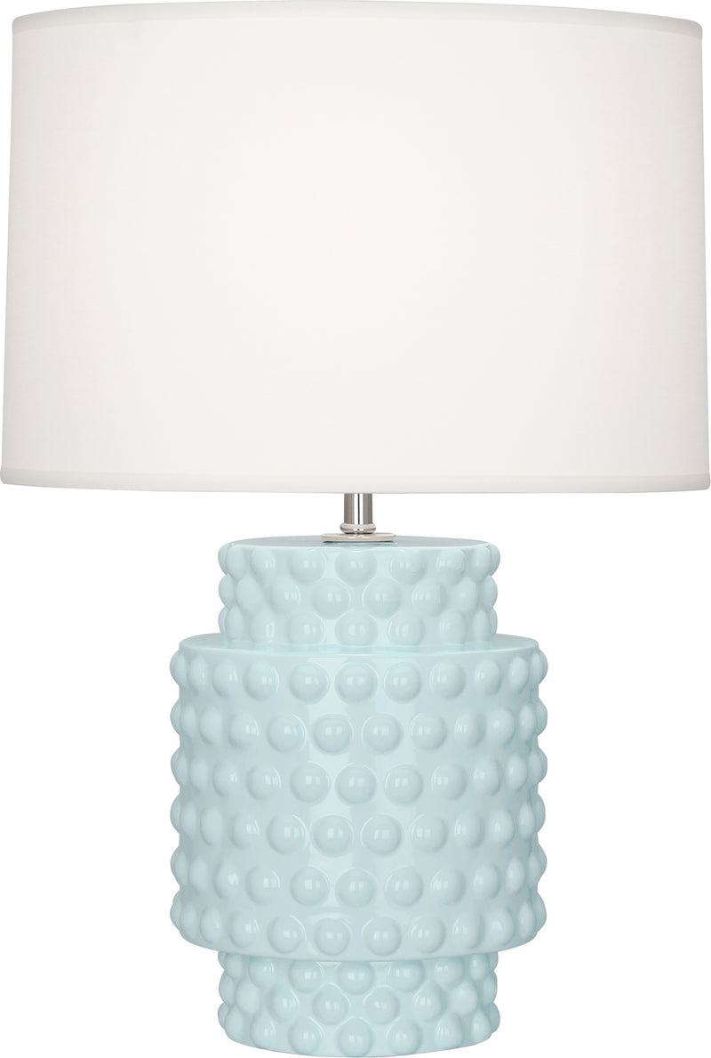 Robert Abbey BB801 One Light Accent Lamp, Baby Blue Glazed Textured Ceramic
