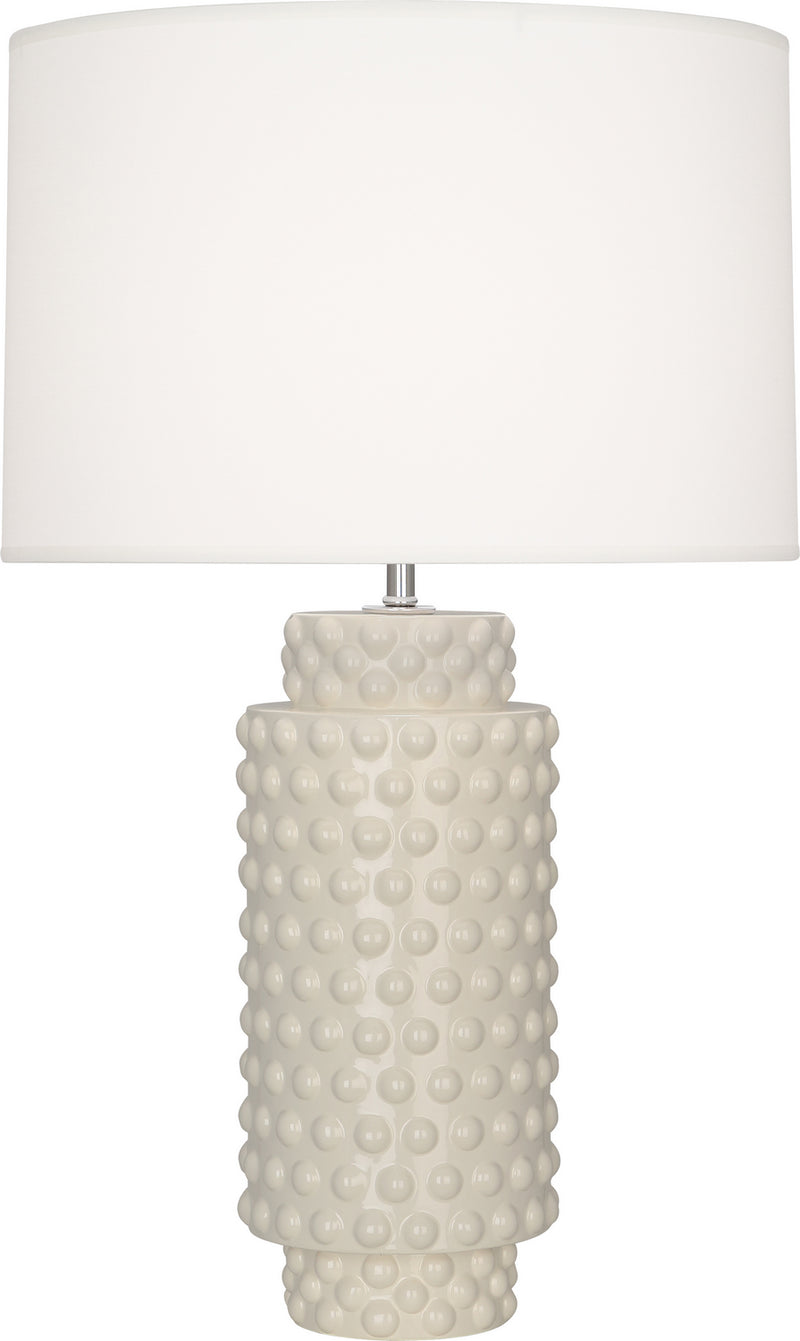 Robert Abbey BN800 One Light Table Lamp, Bone Glazed Textured Ceramic