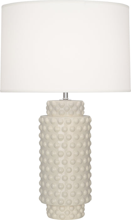 Robert Abbey BN800 One Light Table Lamp, Bone Glazed Textured Ceramic