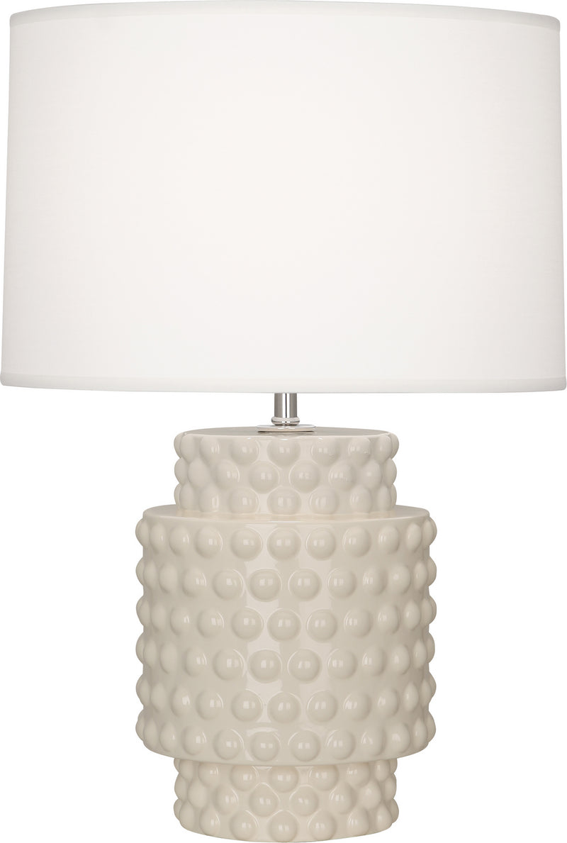 Robert Abbey BN801 One Light Accent Lamp, Bone Glazed Textured Ceramic