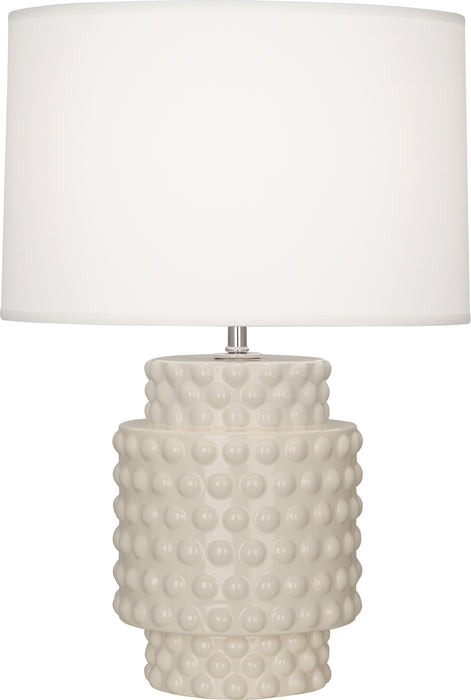 Robert Abbey BN801 One Light Accent Lamp, Bone Glazed Textured Ceramic