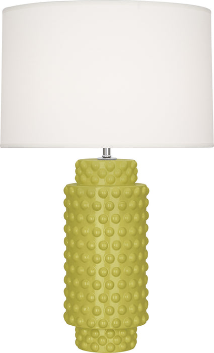 Robert Abbey CI800 One Light Table Lamp, Citron Glazed Textured Ceramic