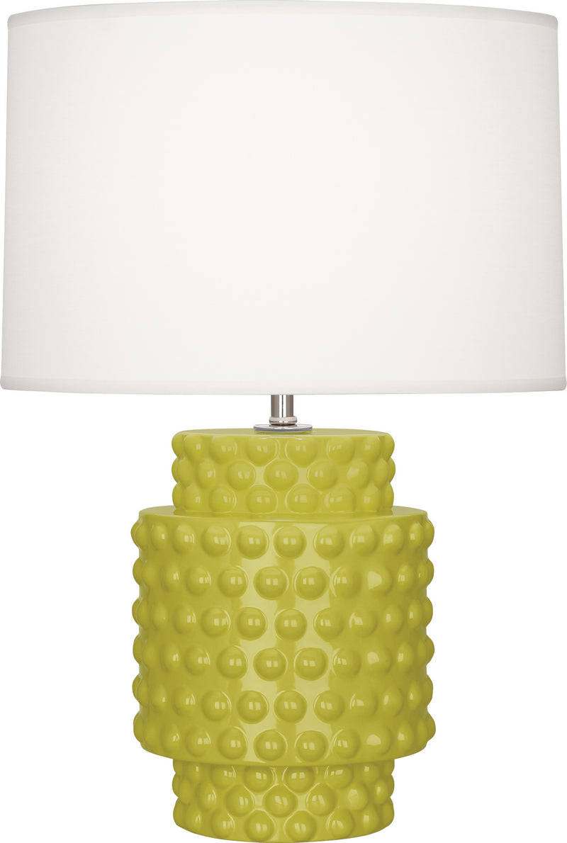 Robert Abbey CI801 One Light Accent Lamp, Citron Glazed Textured Ceramic