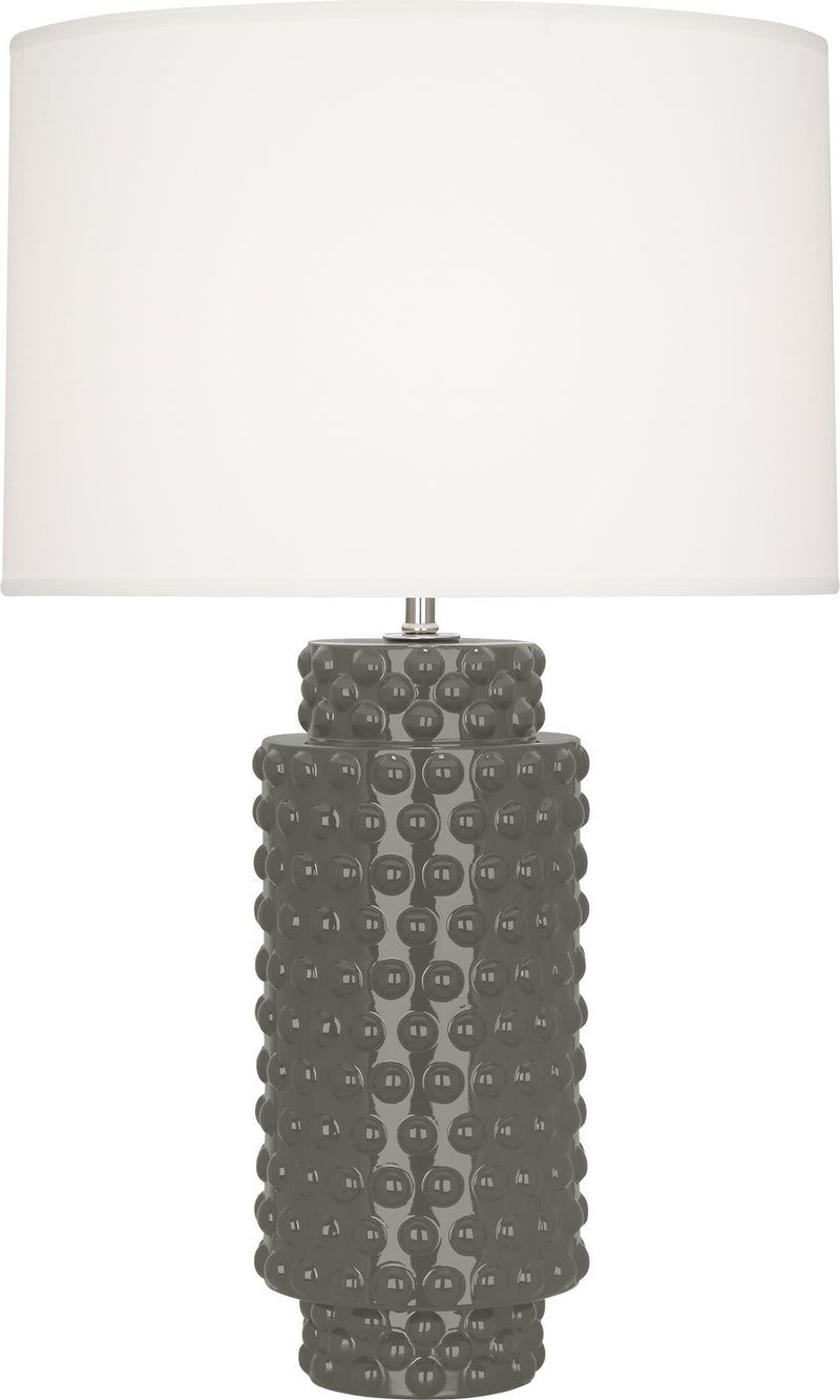 Robert Abbey CR800 One Light Table Lamp, Ash Glazed Textured Ceramic