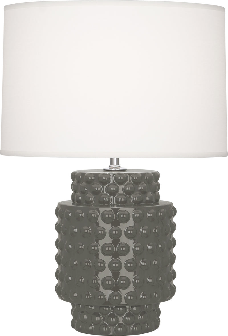 Robert Abbey CR801 One Light Accent Lamp, Ash Glazed Textured Ceramic