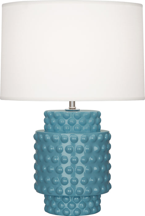 Robert Abbey OB801 One Light Accent Lamp, Steel Blue Glazed Textured Ceramic