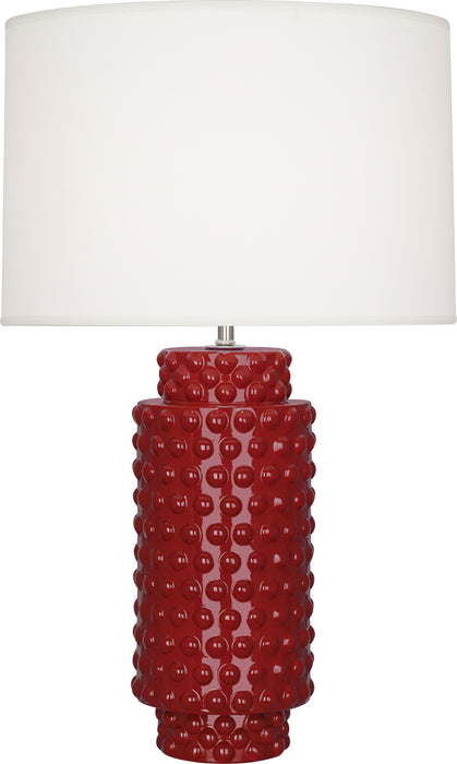 Robert Abbey OX800 One Light Table Lamp, Oxblood Glazed Textured Ceramic