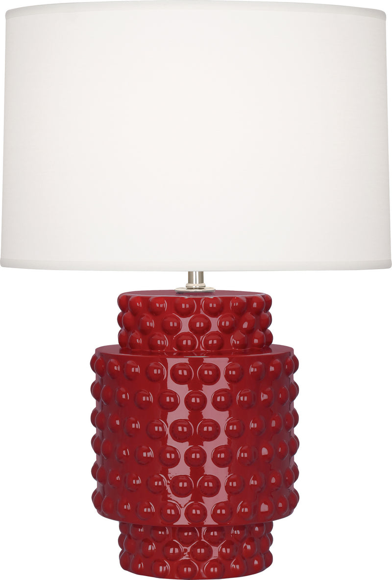 Robert Abbey OX801 One Light Accent Lamp, Oxblood Glazed Textured Ceramic