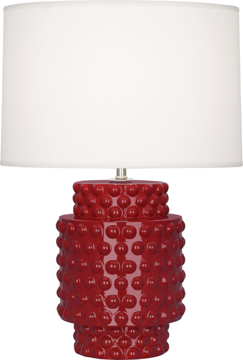 Robert Abbey OX801 One Light Accent Lamp, Oxblood Glazed Textured Ceramic
