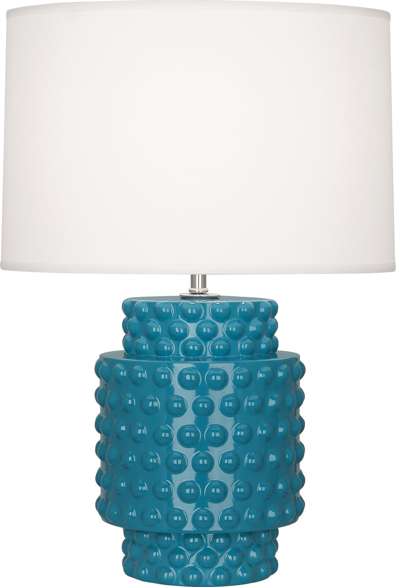 Robert Abbey PC801 One Light Accent Lamp, Peacock Glazed Textured Ceramic