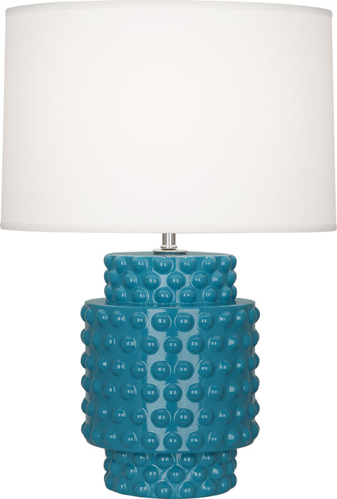 Robert Abbey PC801 One Light Accent Lamp, Peacock Glazed Textured Ceramic